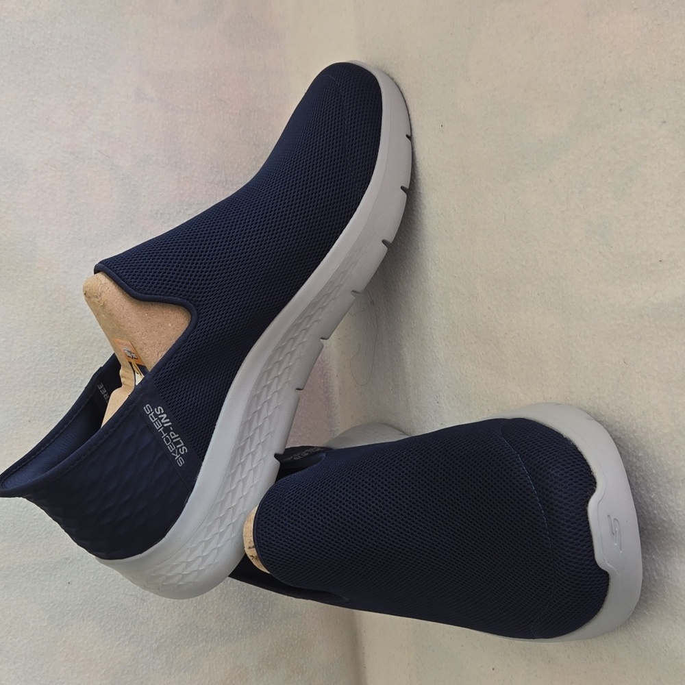 NEW Skechers Sneakers, Slip Ins Go Walk Flex Stretch Fit, Navy Blue, Men's 11
